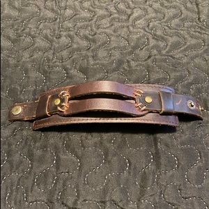 Brown Rustic Leather Bracelet (Unisex)